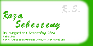 roza sebesteny business card