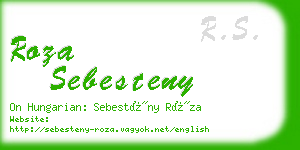 roza sebesteny business card